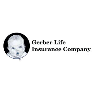 Logo of Gerber Life Insurance Company featuring a stylized head silhouette and the company name beside it.